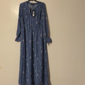 Vero Moda galice  LS ankle dress wvn curve size 14